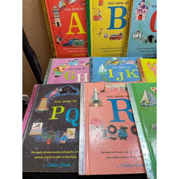 The Golden Book Set Of Alphabet A To Z 1965 Original Set Of 16 - Picture 4 of 15